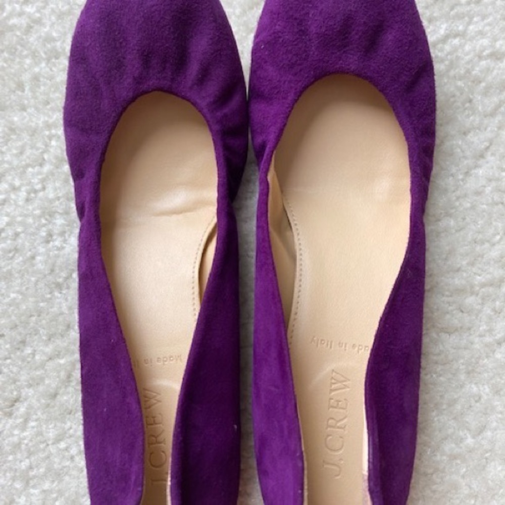Lovely deep purple suede ballet flats. Made in Italy.  Hardly used.
